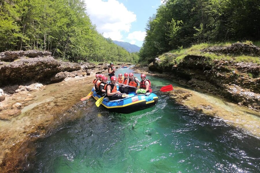 Adventurous rafting tour on the Salza - pure whitewater action! - Getting fitted for the Salza