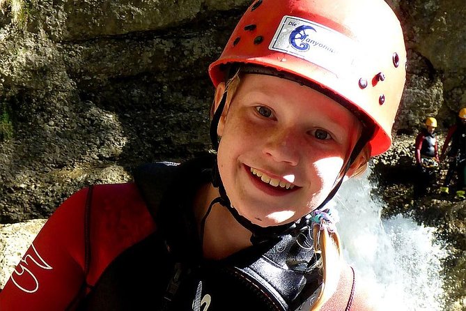 Canyoning for Kids and Families in Füssen, Germany - A small group helps when confidence changes