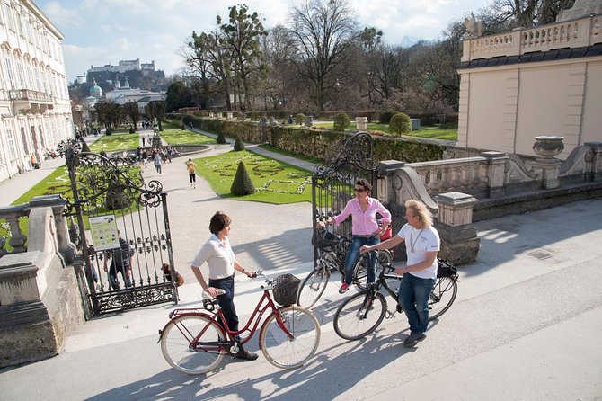 Discover Salzburg by bike: Fun and informative - Nonnberg Abbey and a view toward the Alps