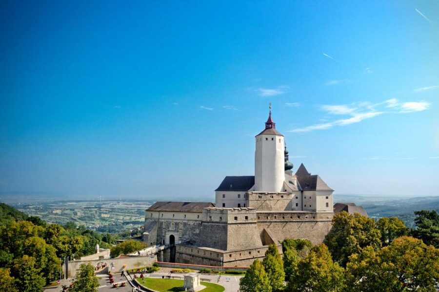 Forchtenstein Castle Admission Ticket & Optional Guided Tour - Entering Forchtenstein Castle and its painted courtyard