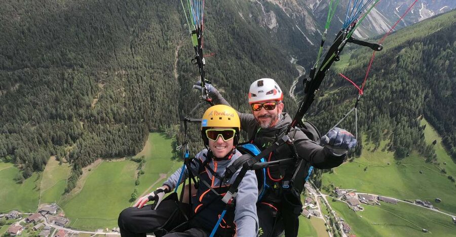 Neustift im Stubaital: Panoramic Tandem Paragliding Flight - Meeting at Moos 18 Beside the Landing Field