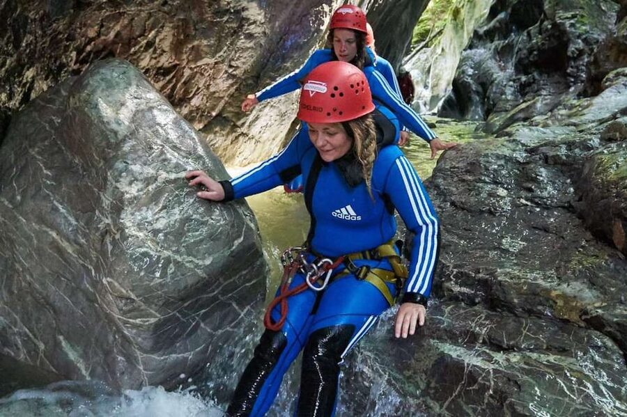 Ötztal: Beginners Canyoning Experience - Four meters down, then a slide and stepped passage