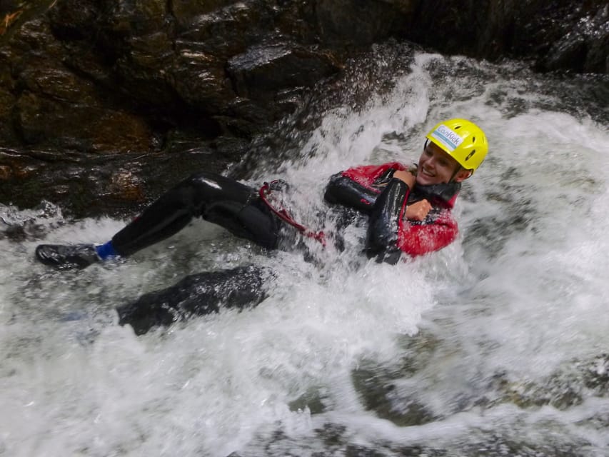 Ötztal: Canyoning at Alpenrosenklamm for Beginners - The first waterfall and bridge abseil