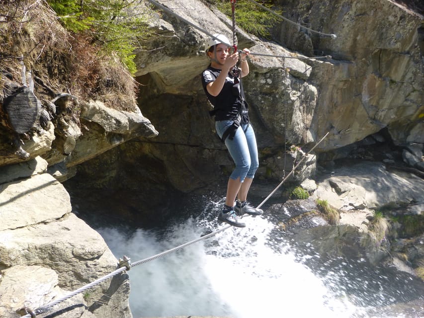 Ötztal: Via Ferrata Climbing Tour at Lehner Waterfall - The 40-meter opening climb