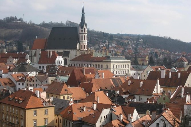 Private transfer in a Sanitized Car Prague to Vienna with 2h stop Cesky Krumlov - The Czech countryside and the border crossing