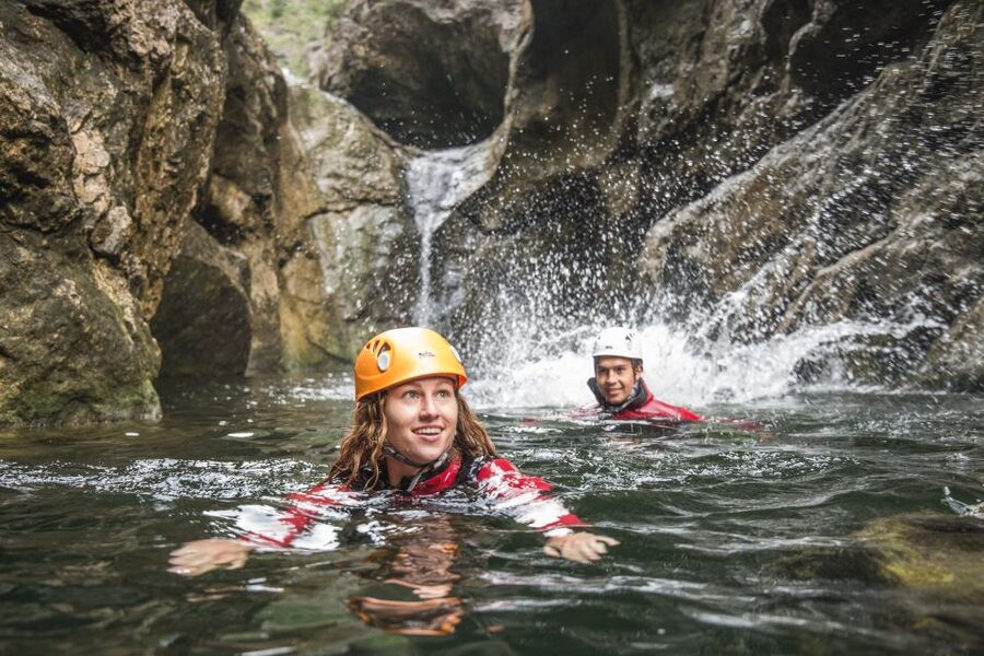 Salzburg: Canyoning Trip to Salzkammergut - Getting fitted for cold water and slippery rock