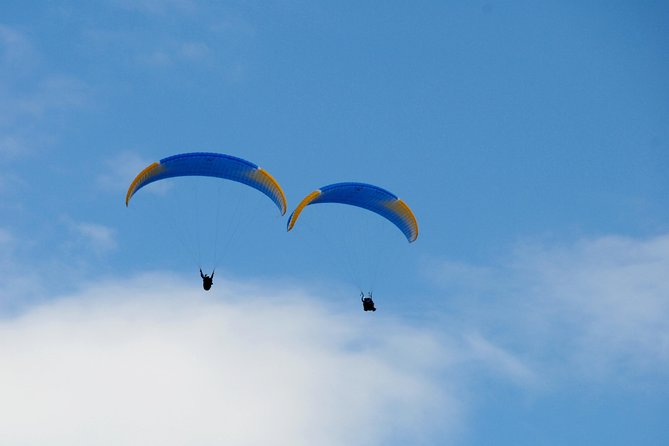 Tandem paragliding in the Stubai Valley near Innsbruck - Preparing for Takeoff at Neustift im Stubaital