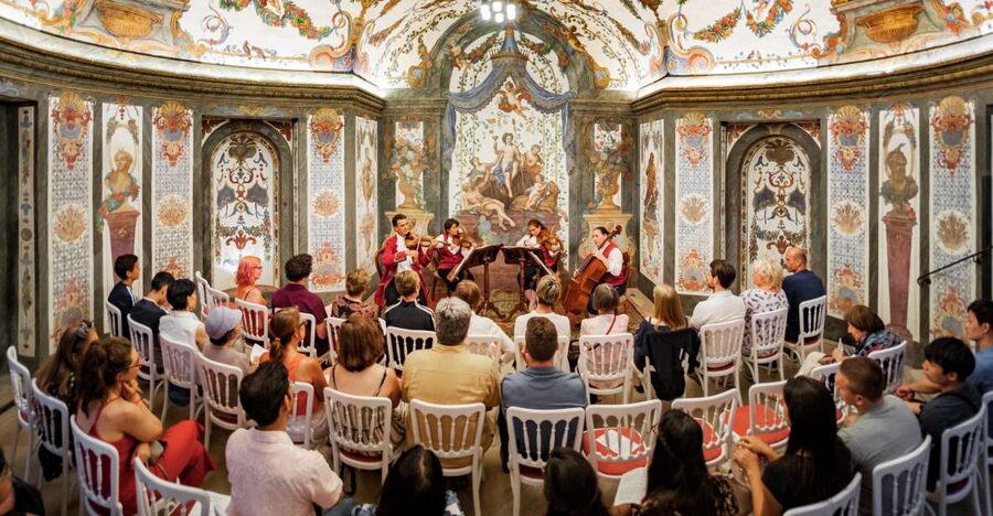 Vienna: Classical Concert at Mozart's First House - Entering through the Deutschordenskirche gate