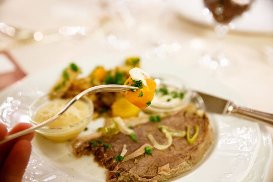 Vienna: Culinary Experience at Restaurant Stefanie - The dessert plate saves room for three