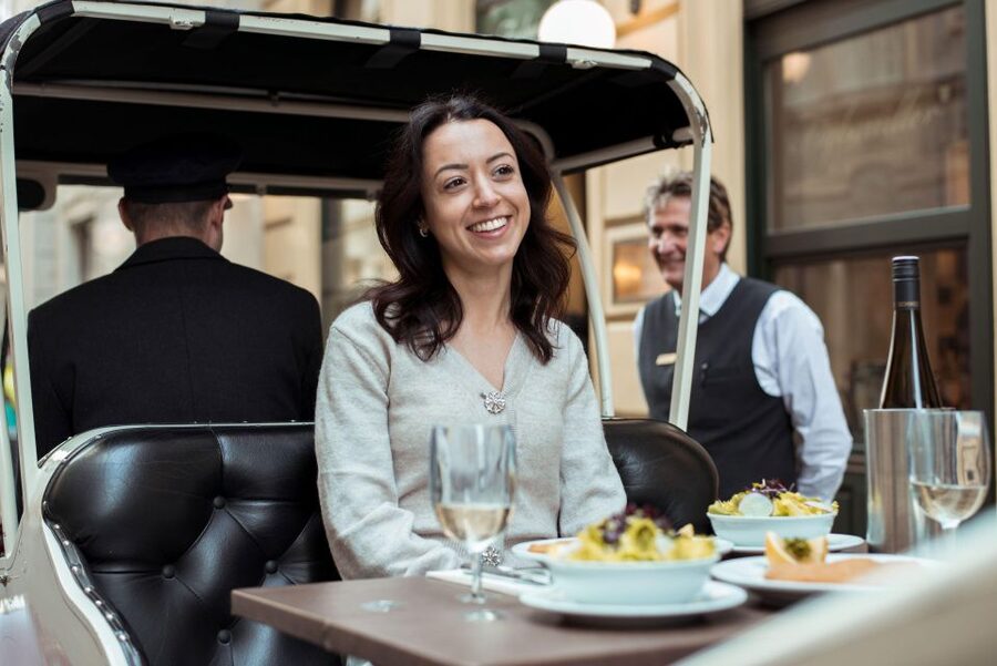 Vienna: Culinary Sightseeing Tour in an Electric Vintage Car - Wine, water, and dietary choices