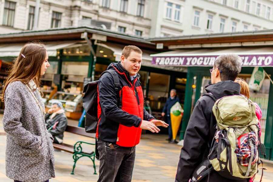 Vienna: Typical Austrian Food Tour with Coffee House Visit - Austrian wine in a historic cellar