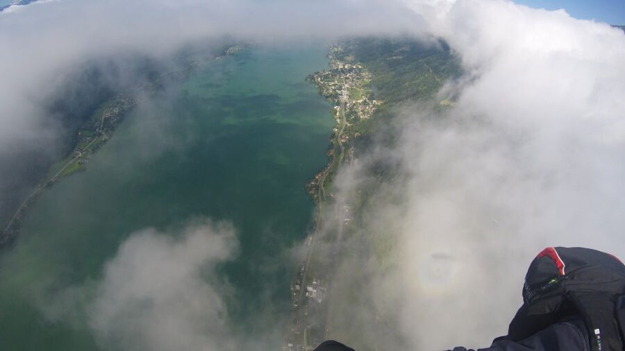 Villach/Ossiachersee: Paragliding "Panorama" Tandemflug - Taking off above Lake Ossiach
